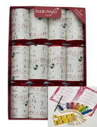 Robin Reed Christmas Crackers - Musical Concerto - 10 Inch - 8 Pack