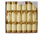 Robin Reed Christmas Crackers - Gold Damask - 14 Inch - 6 Pack