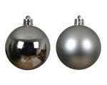 Shatterproof Mixed 30 Christmas Baubles - Silver- Various Sizes
