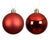 Christmas Tree Baubles, shatterproof, Mixed Shiny & Matt Red - 100mm - 4 Pack