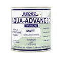 Bedec Aqua Advanced Paint Matt - Brilliant White - All Sizes