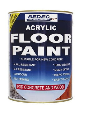 Bedec Acrylic Floor Paint - All Colours - All Sizes