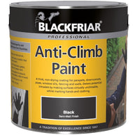 Blackfriar Anti-Climb Vandal Security Paint - Outdoor Semi-Matt Black