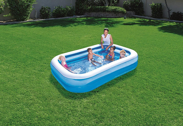 Bestway Inflatable Family Pool - Rectangular for Children Blue 262 x 175 x 51 cm