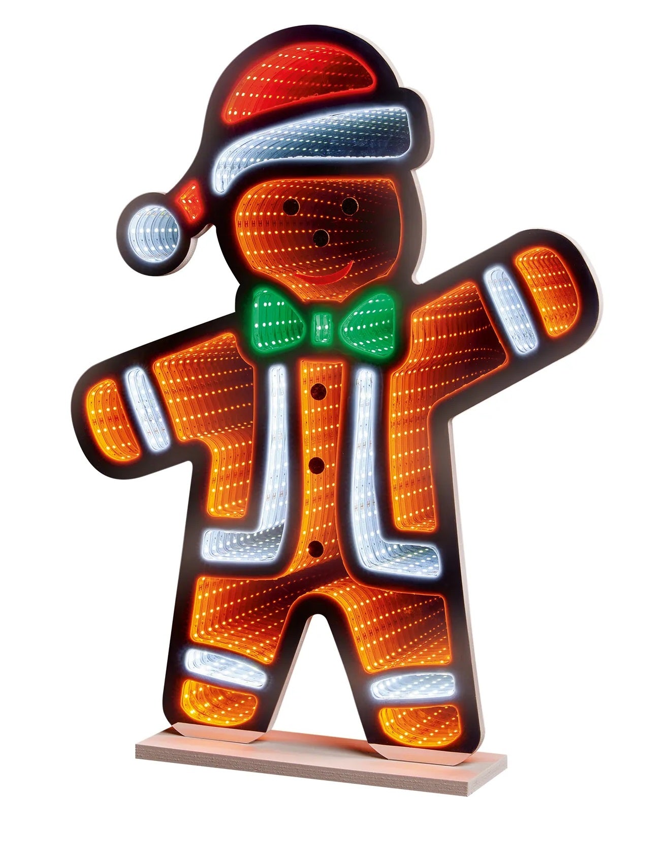 Premier Gingerbread Man Infinity Christmas Decoration Light - 60cm ...