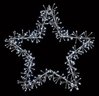 Premier Silver Star Cluster with 240 White LEDs Christmas Light - 60cm