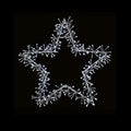 Premier Silver Star Cluster with 320 White LEDs Christmas Light - 90cm