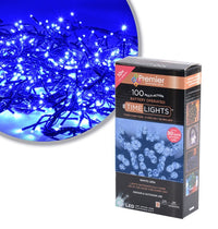 Premier Multi Action Battery Operated Time Lights - 100 Led - Blue