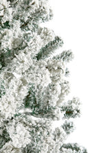 Premier Pencil Flocked Spruce Pine Christmas Tree - Frosted Snow - Green - 2m