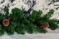 Red Berry & Pine Cones Green Decorative Christmas Garland - 2.7m x 12cm