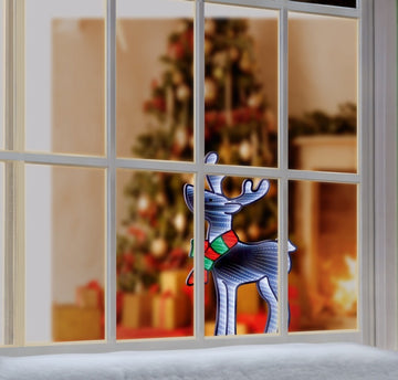 Premier Standing Reindeer With Scarf Infinity Christmas Decoration Light - 60cm