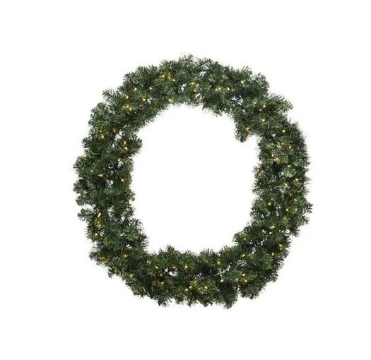 Indoor and Outdoor 60cm Battery Operated Imperial Wreath 50 LED Warm White by Kaemingk
