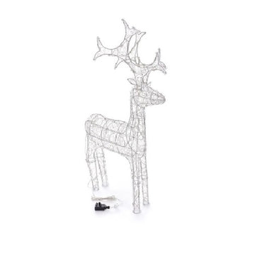 Outdoor Reindeer Christmas Decoration - Light Up White or Warm White Led's