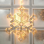 Festive 58cm Black Snowflake Christmas Decoration 345 Warm White LEDs