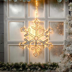 Festive 58cm Black Snowflake Christmas Decoration 345 Warm White LEDs