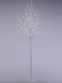 Festive Indoor or Outdoor Christmas Aurora Multi Coloured Led Twig Tree - 150cm