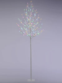 Festive Indoor or Outdoor Christmas Aurora Multi Coloured Led Twig Tree - 180cm