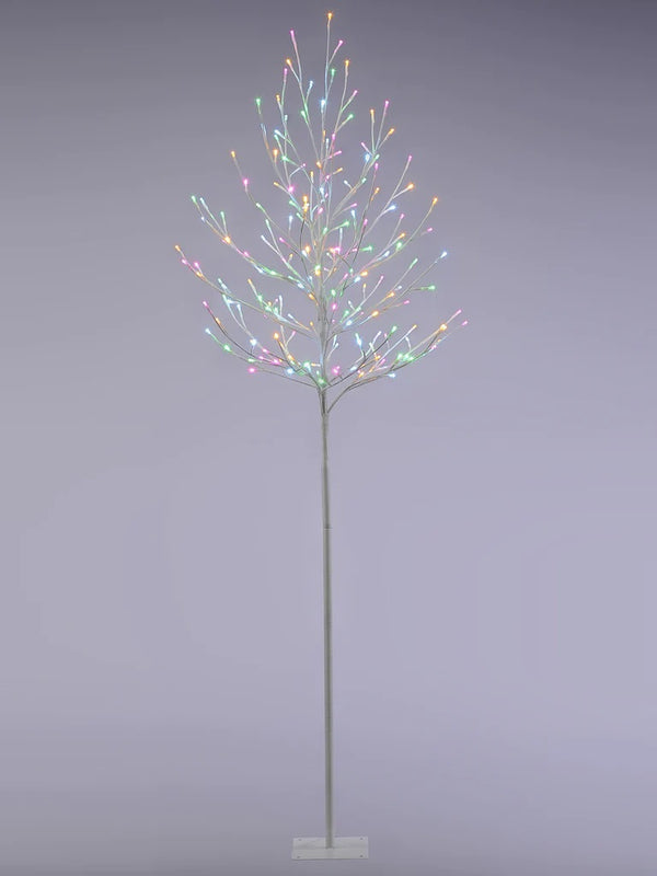 Festive Indoor or Outdoor Christmas Aurora Multi Coloured Led Twig Tree - 180cm