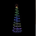 Festive Digital Led Red Green and Blue Spiral Christmas Tree - 150cm