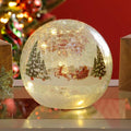 Festive 15cm Battery Operated Christmas Santa Sleigh Crackle Ball 12 Static LEDs