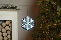 Festive Hanging Snowflake Infinity Christmas Decoration Light - 40cm