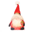 Christmas Light up Sitting Red Gonk with Red Knitted Hat Decoration - 36cm