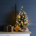 Festive Pre Lit Berry and Cone Table Christmas Tree - 60cm
