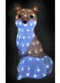 Acrylic Fox Christmas Outdoor Garden Decoration - 54cm - 100 Ice White LED's