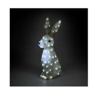 Acrylic Hare Christmas Outdoor Garden Decoration - 54cm - 80 Ice White LED's
