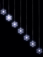 Christmas Indoor or Outdoor Snowflake 'V' Curtain Lights - Ice White - 15 Lights