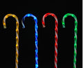 Christmas Candy Cane Garden Stakes 40 LEDs 75cm Multicolour - Set of 4