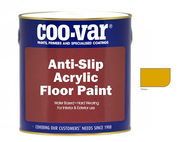 CooVar Anti Slip Acrylic Floor Paint - All Colours - All Sizes