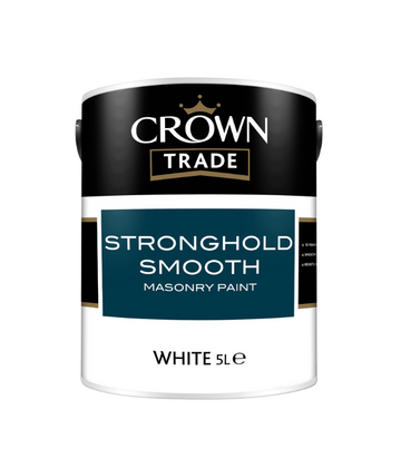 Crown Trade Strong Hold Exterior Smooth Masonry - White - 5 Litre