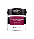 Crown Trade Strong Hold Exterior Gloss - White - 2.5 Litre