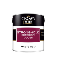 Crown Trade Strong Hold Exterior Gloss - White - 2.5 Litre