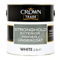 Crown Trade Strong Hold Exterior Primer Undercoat - White - 2.5 Litre