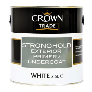 Crown Trade Strong Hold Exterior Primer Undercoat - White - 2.5 Litre