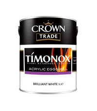 Crown Trade Timonox Acrylic Eggshell - Brilliant White - 5 Litre