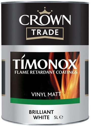 Crown Trade Timonox Vinyl Matt - Brilliant White - 5 Litre