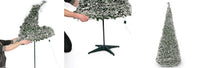 Flock Holly Pop Up Christmas Tree - Pre-Lit 200 Warm White Led's - 180cm 6 Foot