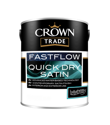 Crown Trade Fastflow Quick Dry Satin - White