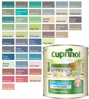 Cuprinol Garden Shades Paint - Furniture Sheds Fences - Mixed Colour - 2.5 Litre