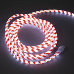 Red & White Candy Cane Christmas Rope Light for Indoor & Outdoor Use - 5.5m