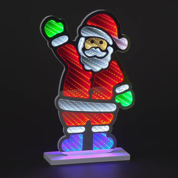 Snowtime Christmas Infinity Waving Santa with 3D LED Tunnel Effect - 40cm