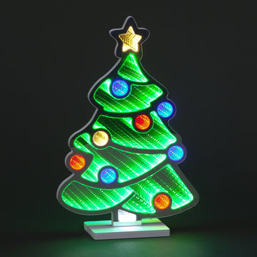 Snowtime Christmas Infinity Tree with 3D LED Tunnel Effect - 40cm