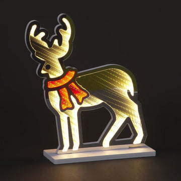 Snowtime Christmas Infinity Reindeer with 3D LED Tunnel Effect - 40cm