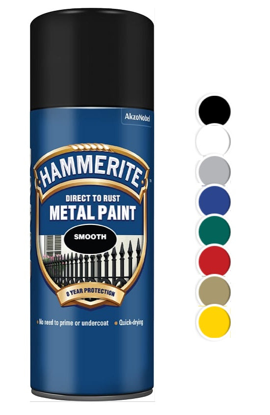 Hammerite Direct To Rust Smooth Aerosol Spray Paint All