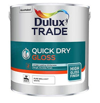 Dulux Trade Quick Dry Gloss - Water Based Paint - Pure Brilliant White