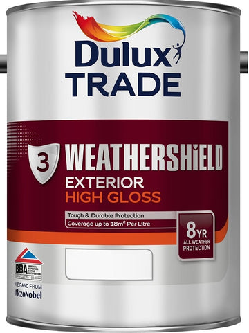 Dulux Trade Weathershield Gloss Pure Brilliant White & Black ALL SIZES & COLOURS