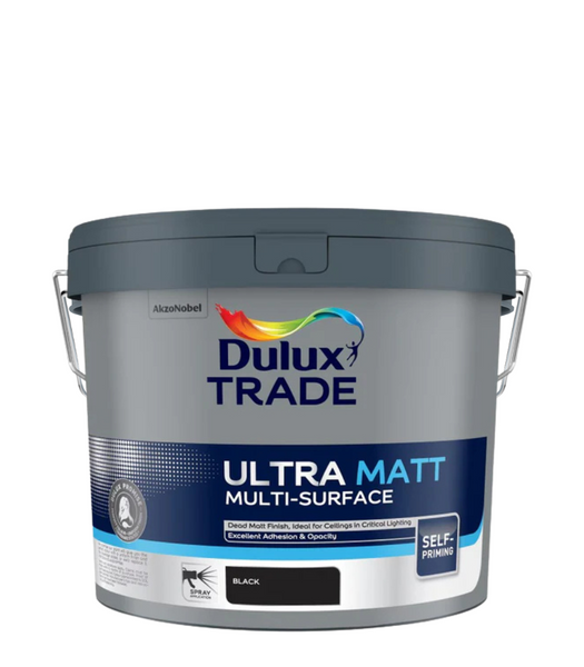 Ultra Matt Dulux Trade Ultra Matt Multi Surfaces - Black - 10 Litre | DIY DIRECT